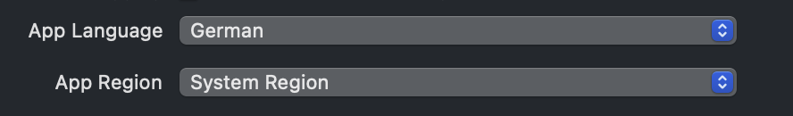 Language set in schema